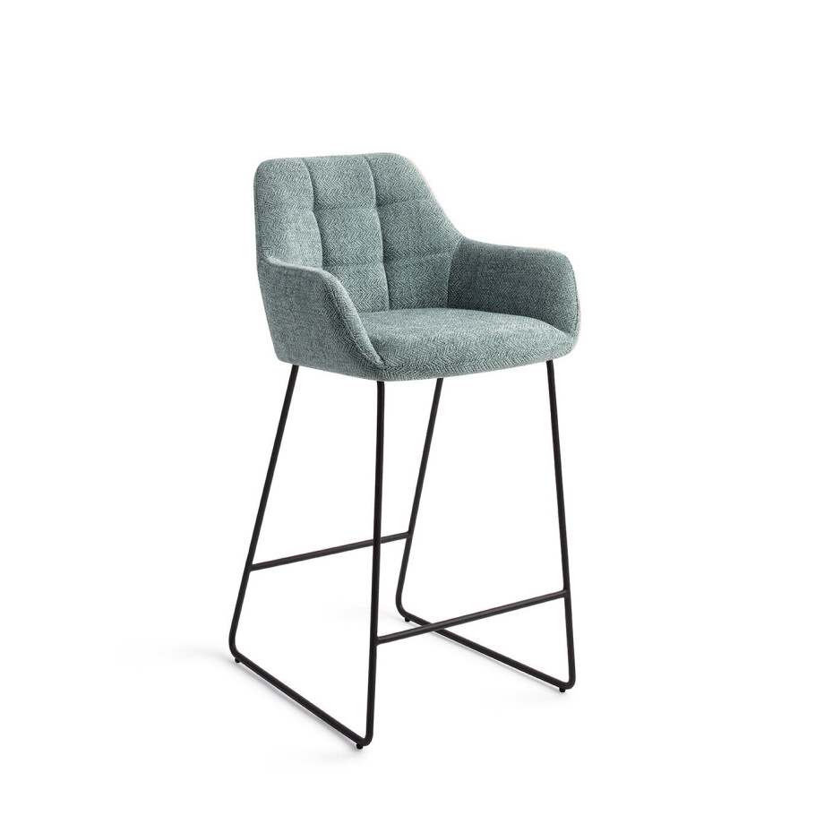 Jesper Home Barkruk 'Noto' Slide Black, kleur Real Teal (zithoogte 65cm) Jesper Home Barkruk 'Noto' Slide Black, kleur Real Teal (zithoogte 65cm) afbeelding 1