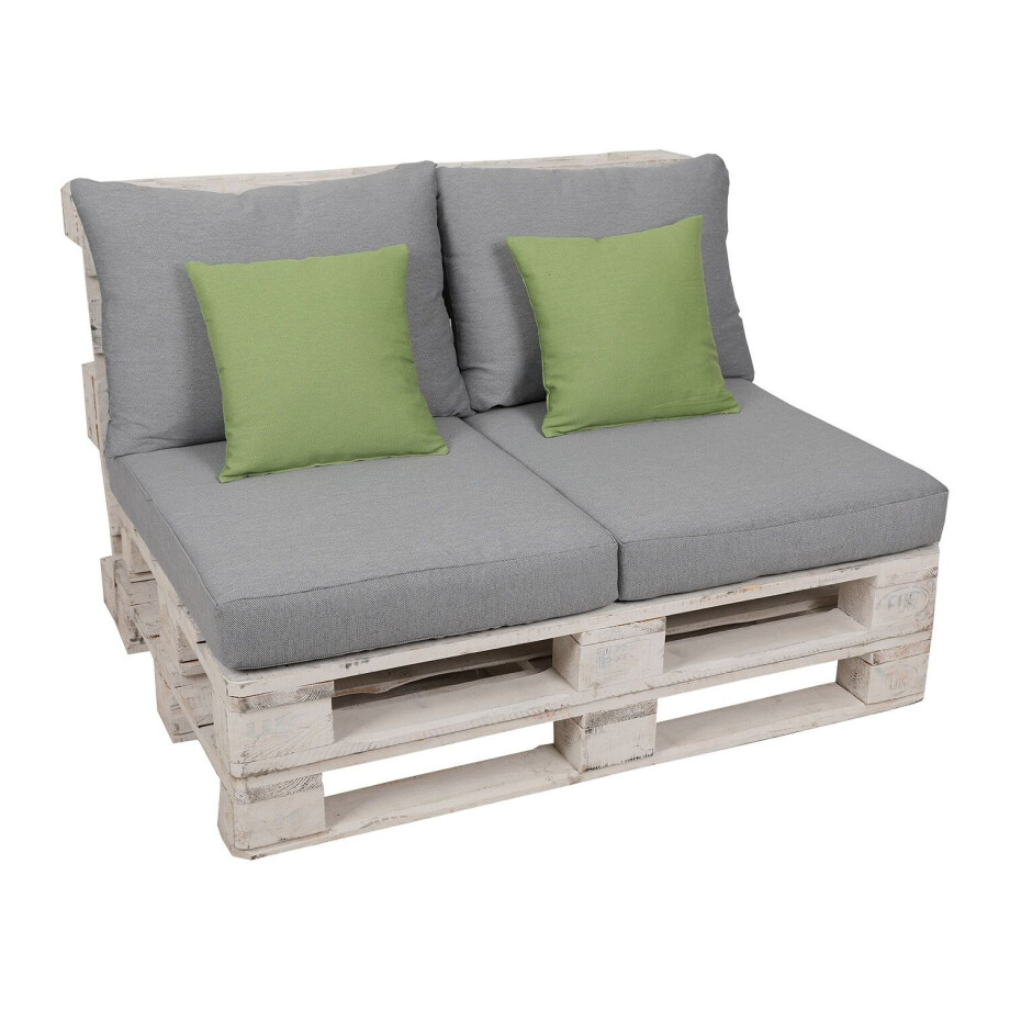 GO-DE Textil Palletkussenset (Grijs/groen) afbeelding 1