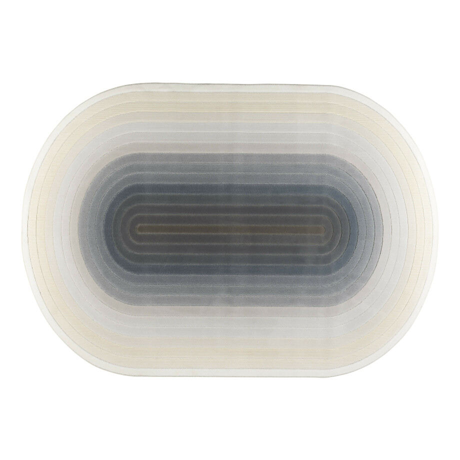 Zuiver Ovaal Vloerkleed 'Olympic' 160 x 230cm, kleur Blauw Zuiver Ovaal Vloerkleed 'Olympic' 160 x 230cm, kleur Blauw afbeelding