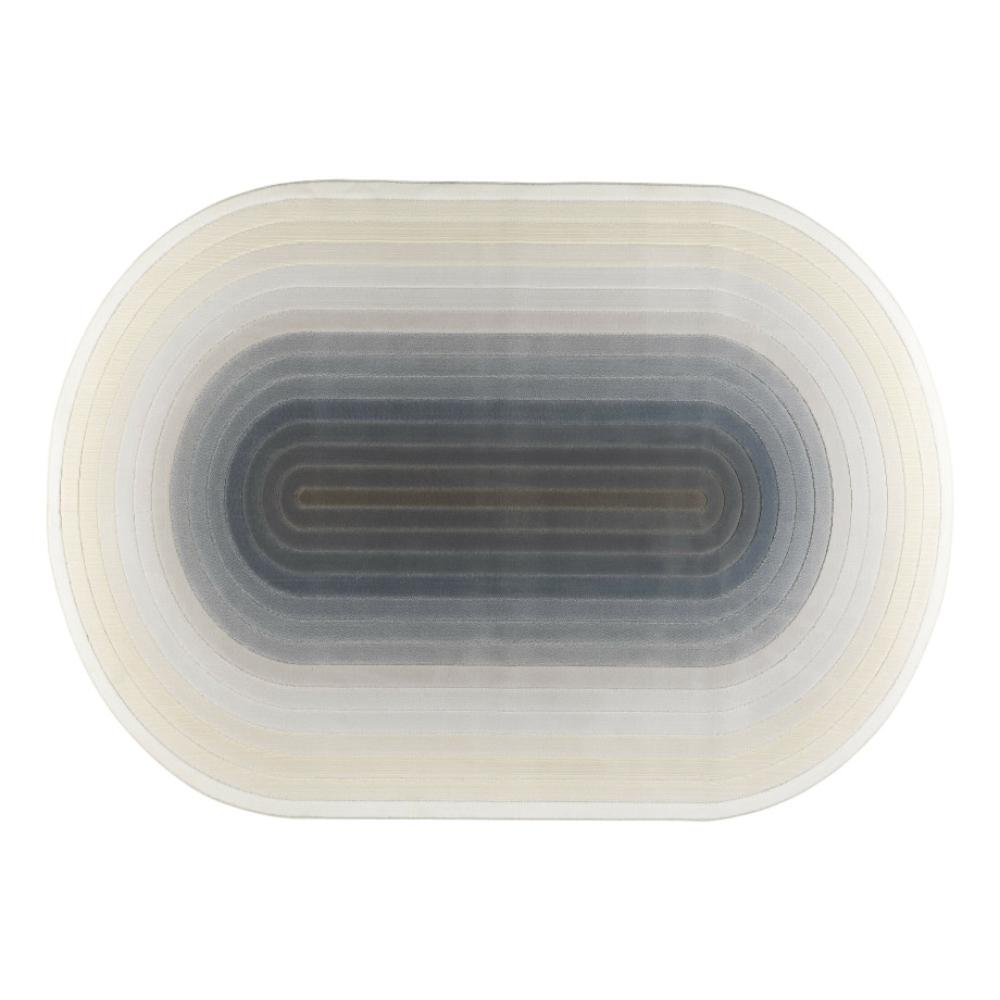 Zuiver Ovaal Vloerkleed 'Olympic' 200 x 290cm, kleur Blauw afbeelding 