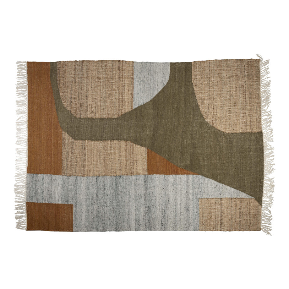 Dutchbone Vloerkleed 'Pavilion' Jute en wol, 160 x 230cm Dutchbone Vloerkleed 'Pavilion' Jute en wol, 160 x 230cm afbeelding 1