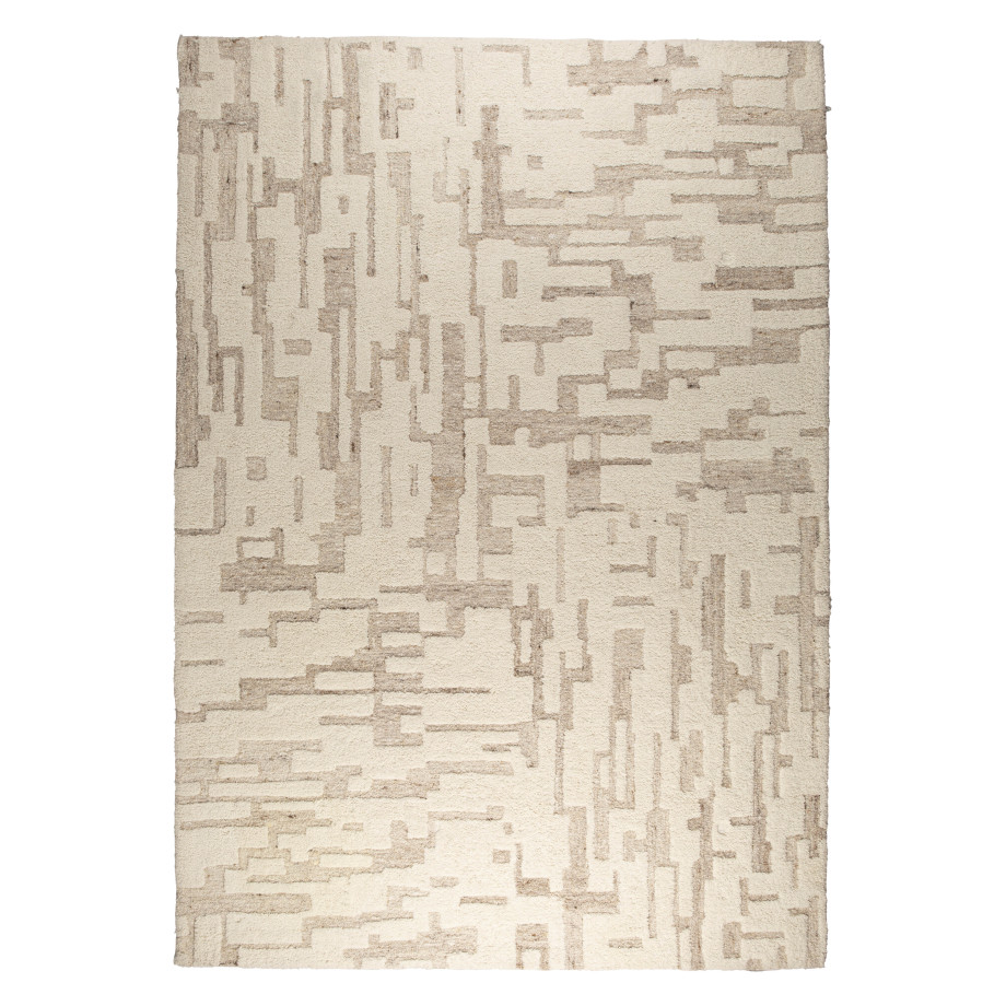 Zuiver Vloerkleed 'Hills' Wol, 200 x 300cm, kleur Beige afbeelding 