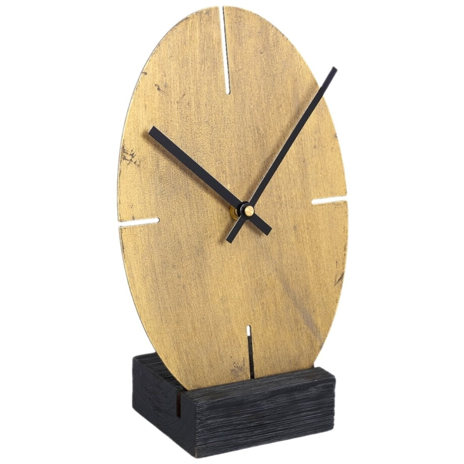 PTMD Tunes Klok - 21 x 10 x 29 cm - Metaal - Goud PTMD Tunes Klok - 21 x 10 x 29 cm - Metaal - Goud afbeelding 1