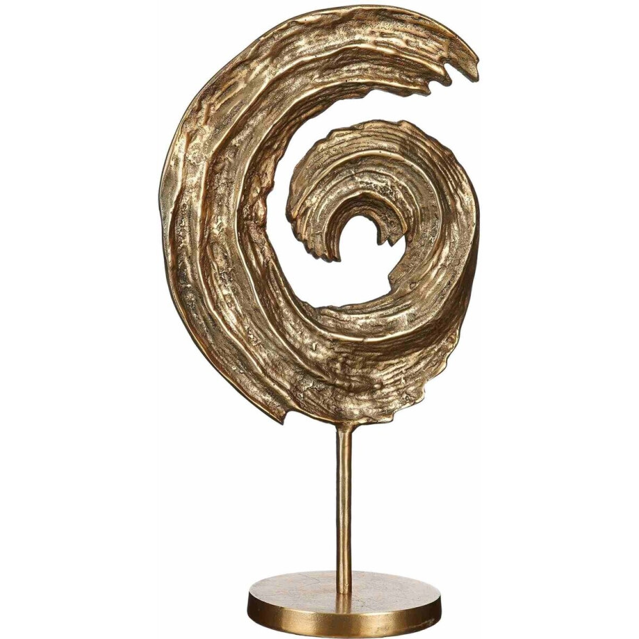 Mica Decorations Decoratief Object Fanc - 33.5x18x57 cm - Aluminium - Goud afbeelding 1