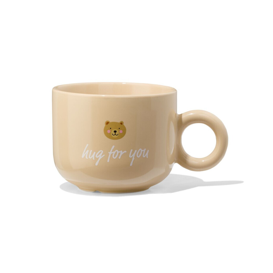 HEMA HEMA Mok 480ml Teddybeer 'hug For You' Beige afbeelding 