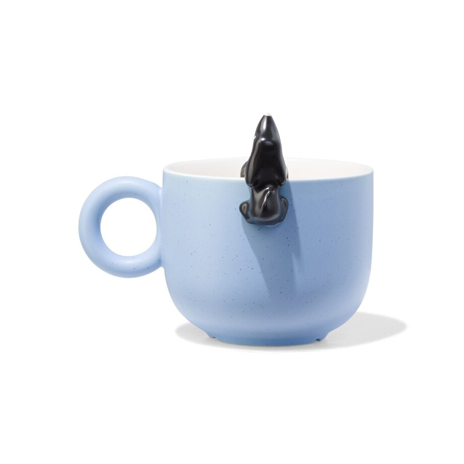HEMA HEMA Theemok 480ml Aardewerk Lichtblauw Takkie afbeelding 