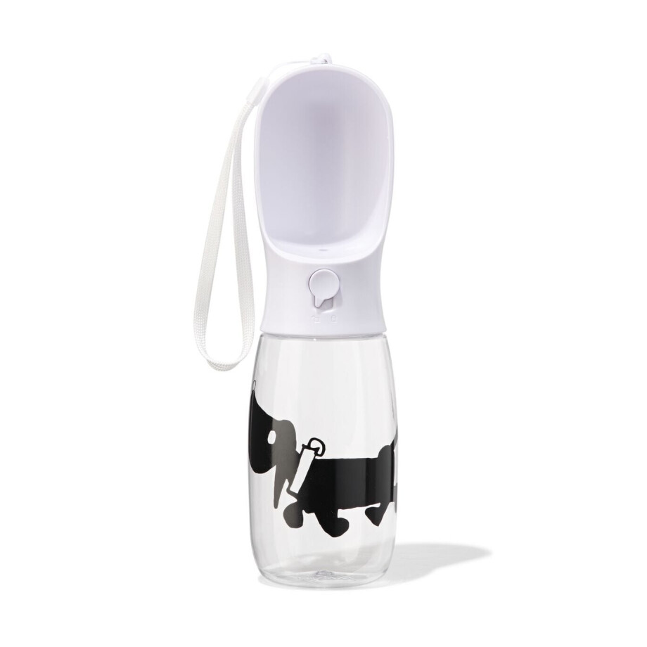 HEMA HEMA Takkie Waterfles 550ml Met Drinkbakje Wit afbeelding 