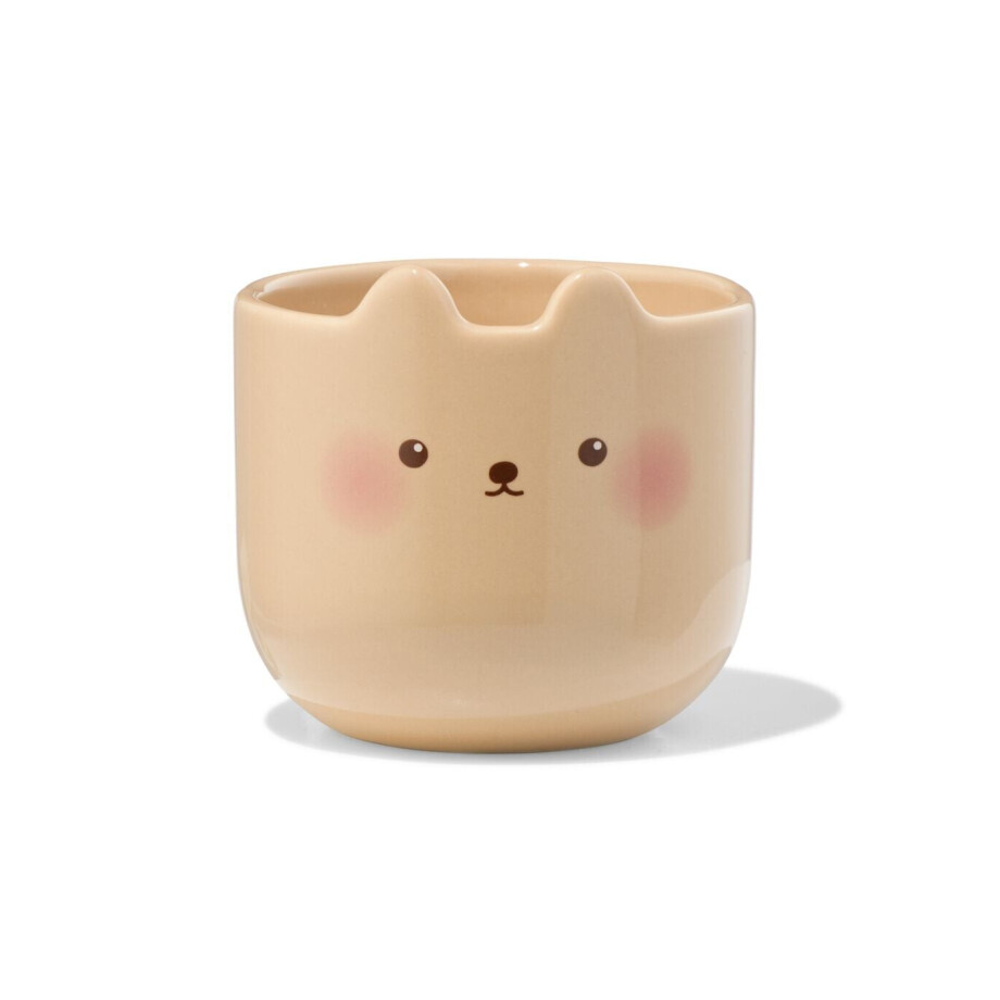 HEMA HEMA Plantenpot ⌀7cm Keramiek Beer afbeelding 