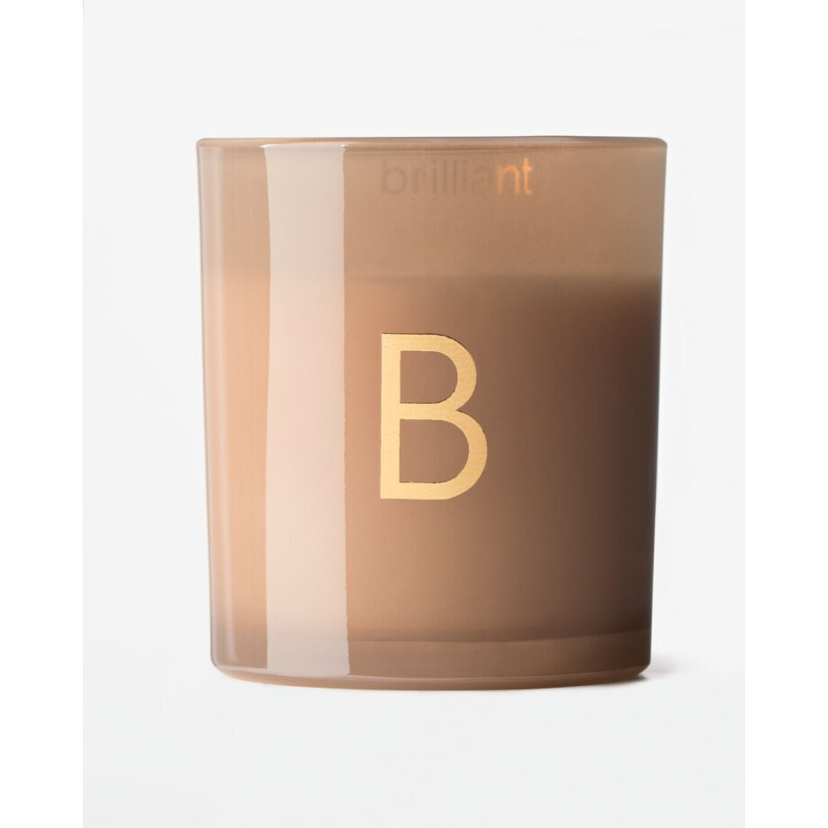HEMA HEMA Kaars In Glas ⌀8x9cm Letter B (taupe) HEMA HEMA Kaars In Glas ⌀8x9cm Letter B (taupe) afbeelding 1