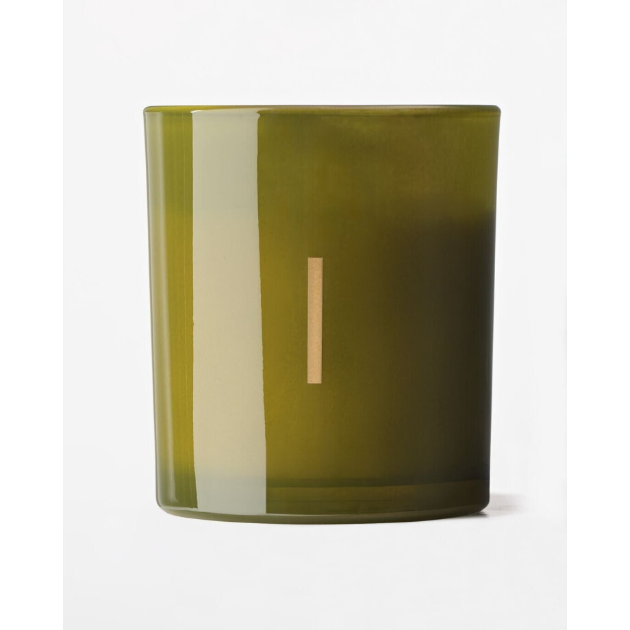 HEMA HEMA Kaars In Glas ⌀8x9cm Letter I (groen) HEMA HEMA Kaars In Glas ⌀8x9cm Letter I (groen) afbeelding 1