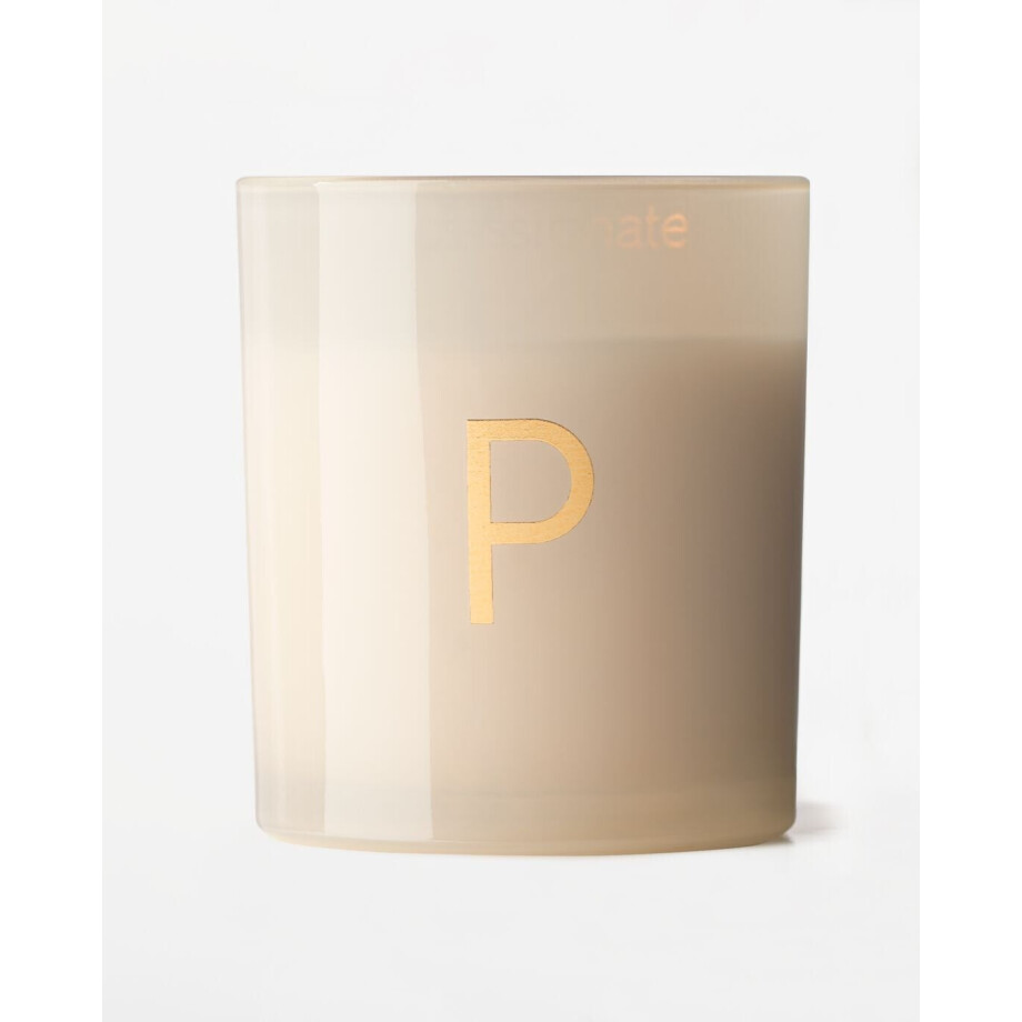HEMA HEMA Kaars In Glas ⌀8x9cm Letter P (creme) HEMA HEMA Kaars In Glas ⌀8x9cm Letter P (creme) afbeelding 1