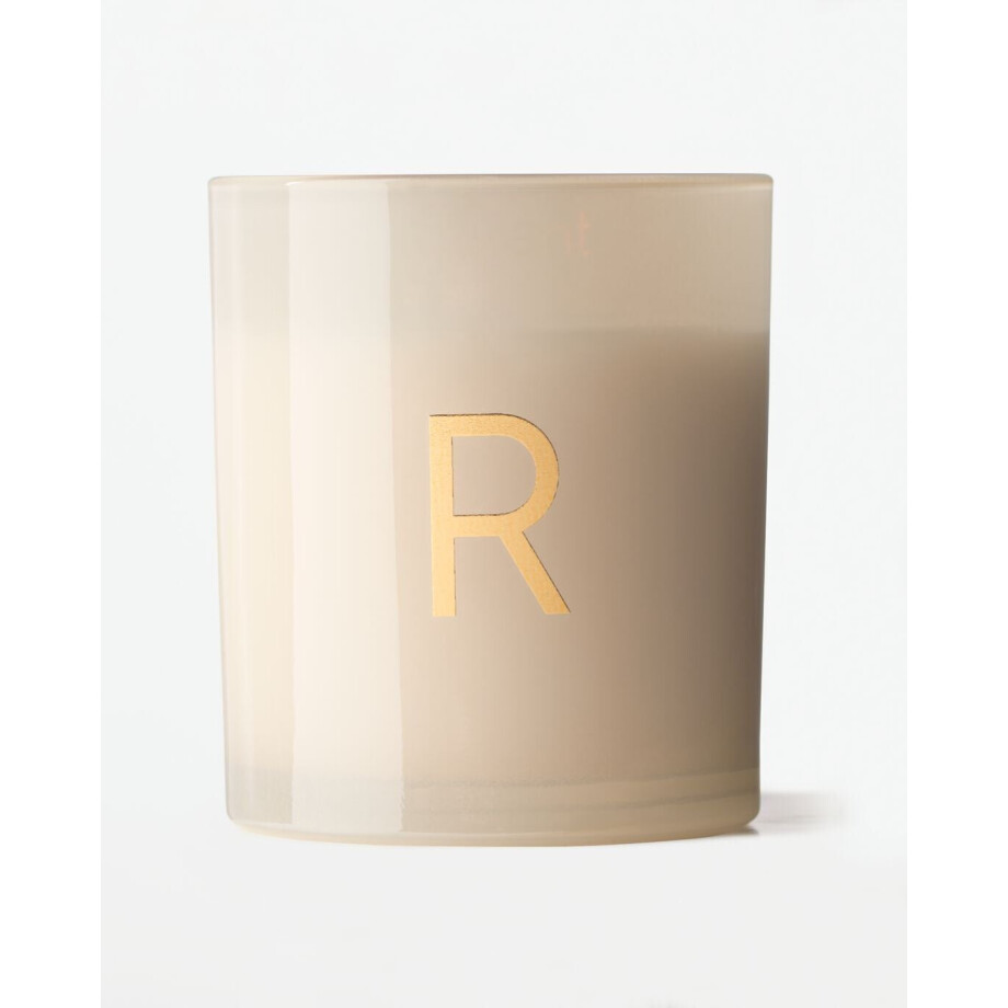 HEMA HEMA Kaars In Glas ⌀8x9cm Letter R (creme) HEMA HEMA Kaars In Glas ⌀8x9cm Letter R (creme) afbeelding 1