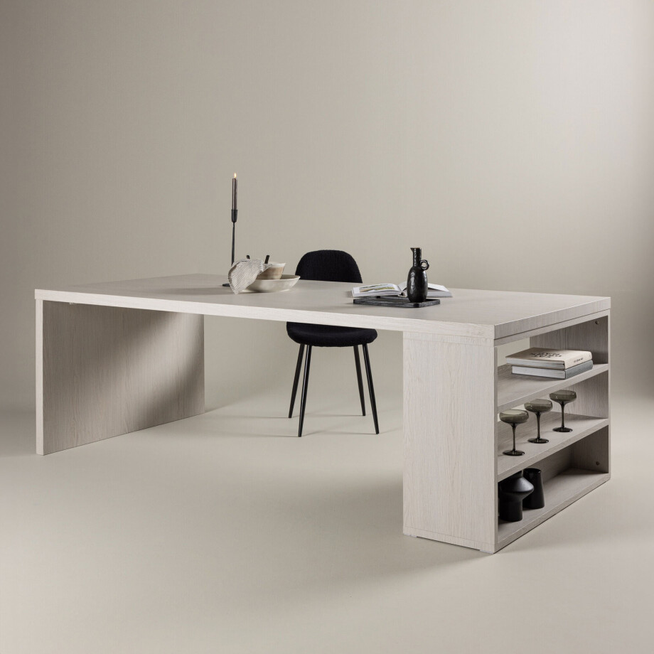 Nohr Eettafel 'Jett' 230 x 110cm, kleur Whitewash afbeelding 
