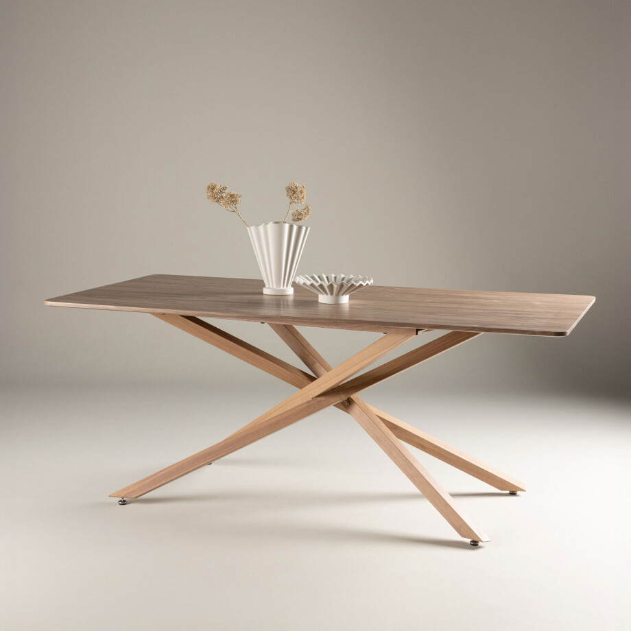 Nohr Eettafel 'Chenell' 180 x 90cm, kleur Mokka afbeelding 1