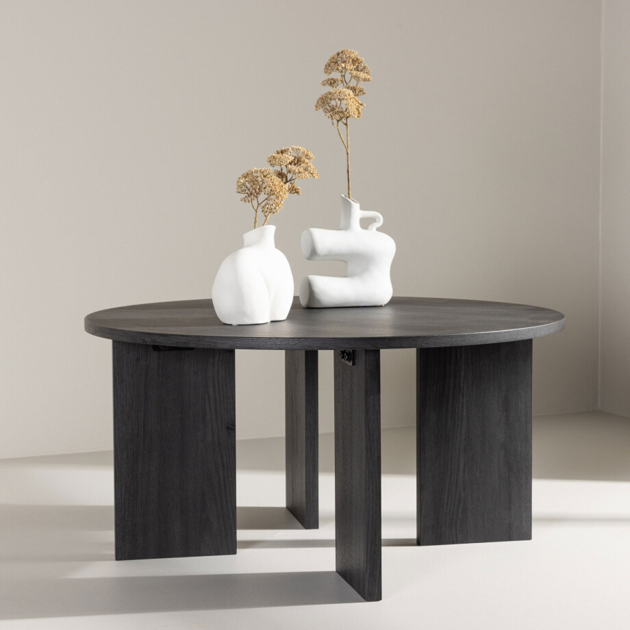 Nohr Ronde Salontafel 'Gayla' 80cm, kleur Zwart afbeelding 1