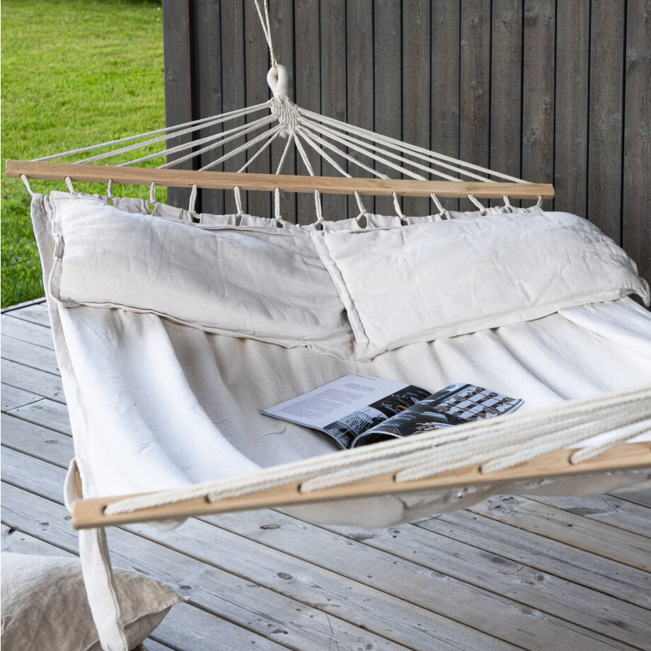 Nohr Hangmat 'Miasia' 2-persoons, kleur Wit Nohr Hangmat 'Miasia' 2-persoons, kleur Wit afbeelding 1