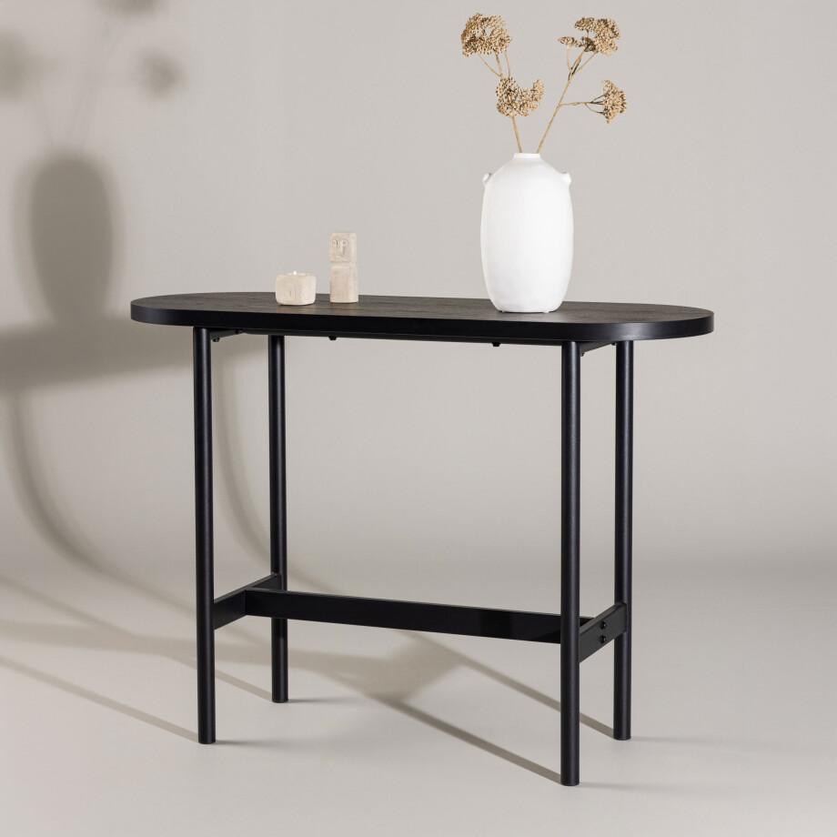 Nohr Ovale Sidetable 'Derron' 110cm, kleur Zwart afbeelding 1