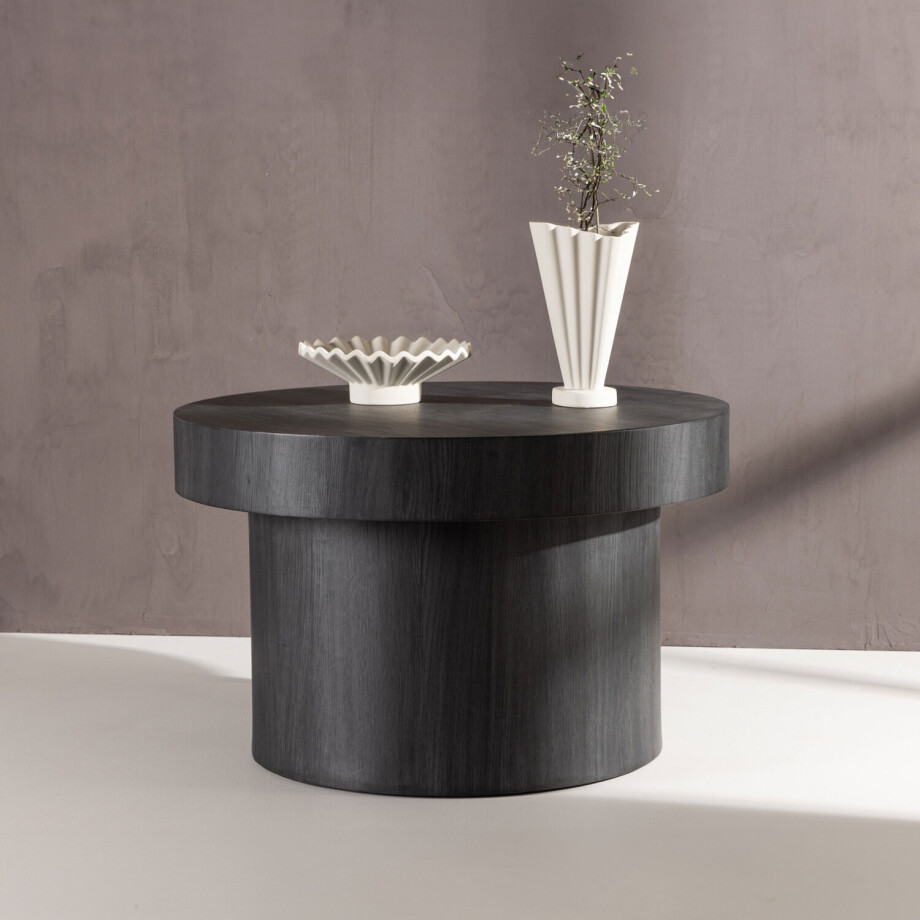 Nohr Ronde Salontafel 'Tazia' 80cm, kleur Zwart Nohr Ronde Salontafel 'Tazia' 80cm, kleur Zwart afbeelding 1