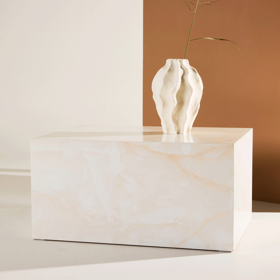 Nohr Salontafel 'Katiana' Marmerlook, 80 x 60cm, kleur Naturel afbeelding 1