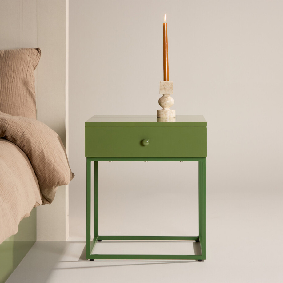 Nohr Nachtkastje 'Shaune' Met 1 lade, kleur Groen afbeelding 1