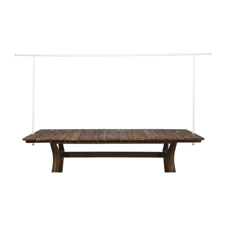 Verstelbare tafelklem - wit - 90x8.5x140-250 cm afbeelding 