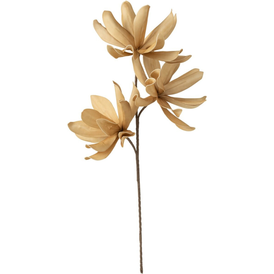 J-Line bloem 3 koppen Eva - kunststof - naturel afbeelding 1