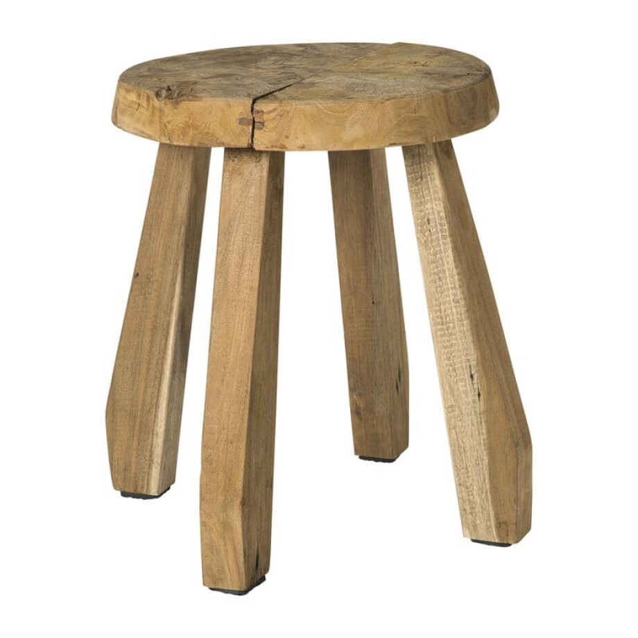 Krukje Munduk recycled hout - bruin - ø32x39 cm afbeelding 