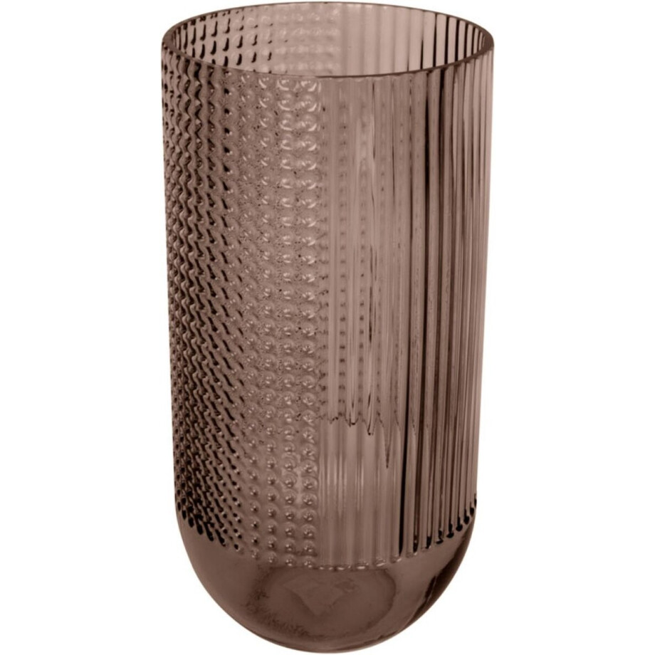 Present Time Vaas Attract - Large - Glas Chocolade Bruin - Ø15x30cm - Modern Present Time Vaas Attract - Large - Glas Chocolade Bruin - Ø15x30cm - Modern afbeelding 1
