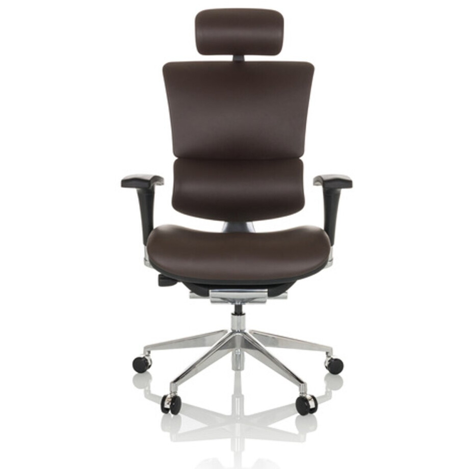 ERGO-U2 L | Leer - Luxe directiestoel Donkerbruin afbeelding 1