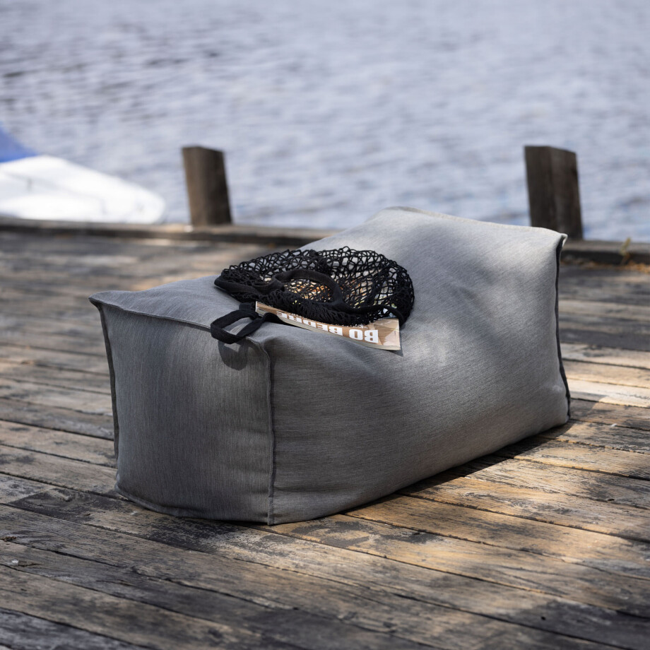 Nohr Outdoor Poef 'Carlson' kleur Donkergrijs Nohr Outdoor Poef 'Carlson' kleur Donkergrijs afbeelding 1