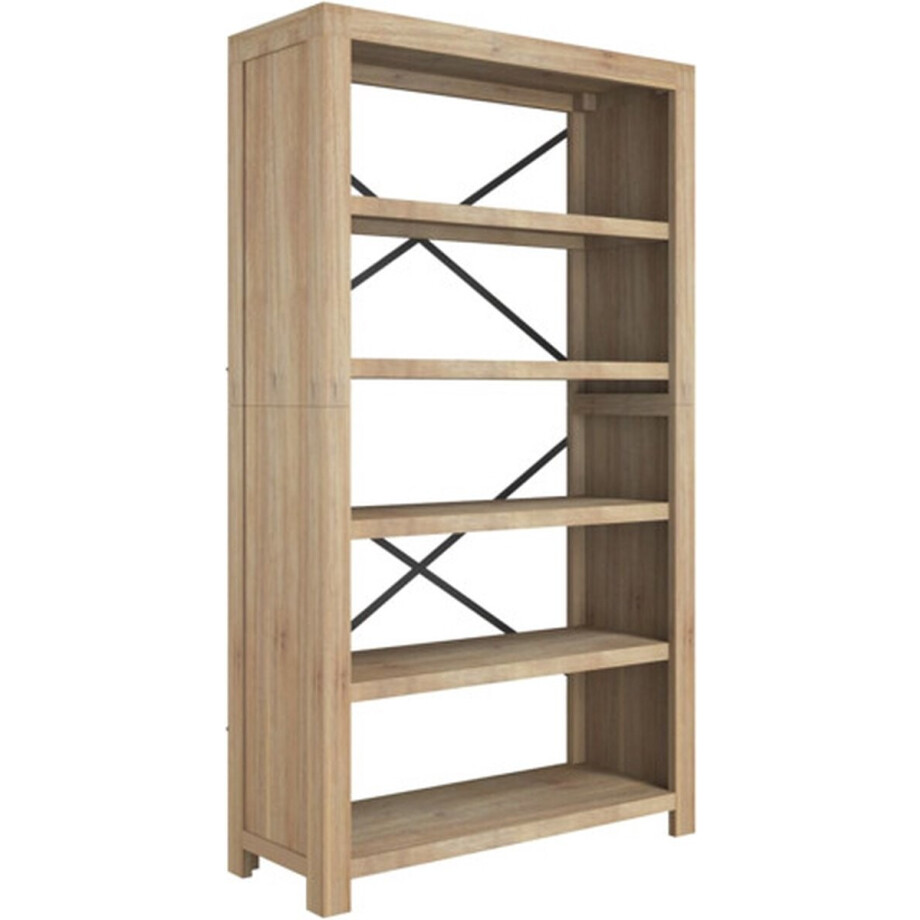 vidaXL - Boekenkast - met - 5 - schappen - 80x30x140 - cm - massief - acaciahout vidaXL - Boekenkast - met - 5 - schappen - 80x30x140 - cm - massief - acaciahout afbeelding 1