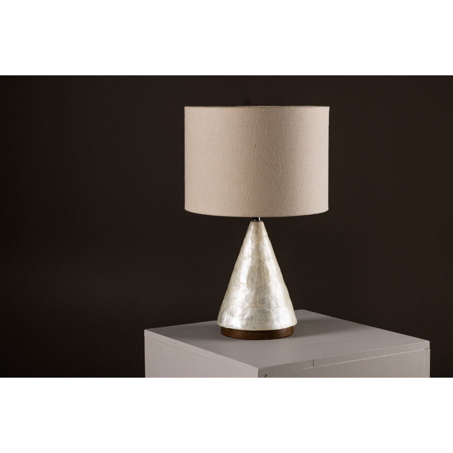 Nohr Tafellamp 'Ailene' Capiz, 55cm Nohr Tafellamp 'Ailene' Capiz, 55cm afbeelding 1