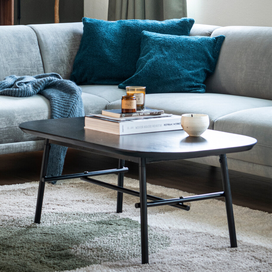 vtwonen Salontafel 'Elegance' Mangohout en Metaal, 100 x 60cm afbeelding 1