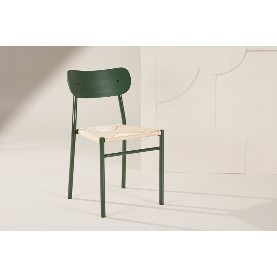 Nohr Eetkamerstoel 'Lakeithia' Rattan, kleur Naturel/Groen afbeelding 1