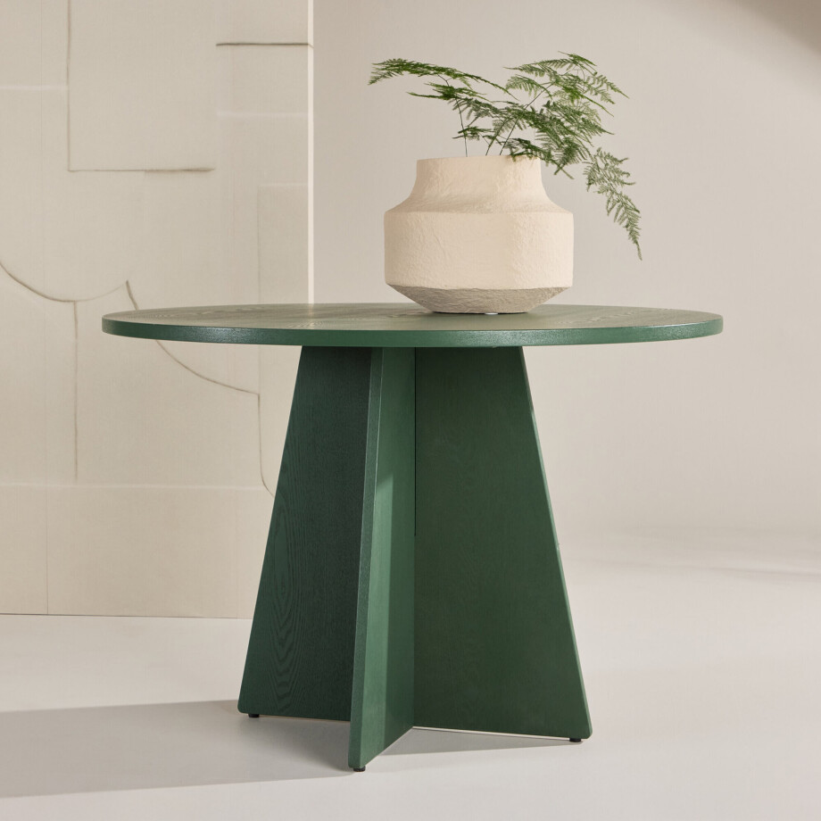 Nohr Ronde Eettafel 'Cynthiaann' 110cm, kleur Olijfgroen afbeelding 1
