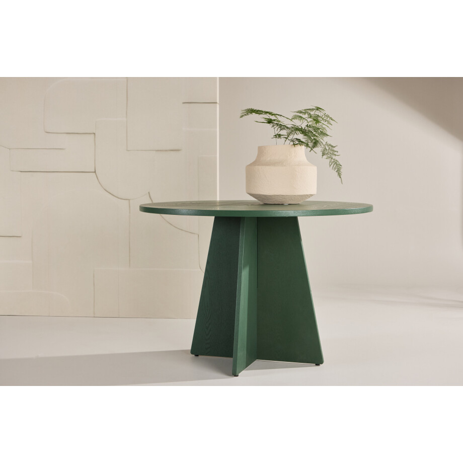 Nohr Ronde Eettafel 'Cynthiaann' 110cm, kleur Olijfgroen afbeelding 1