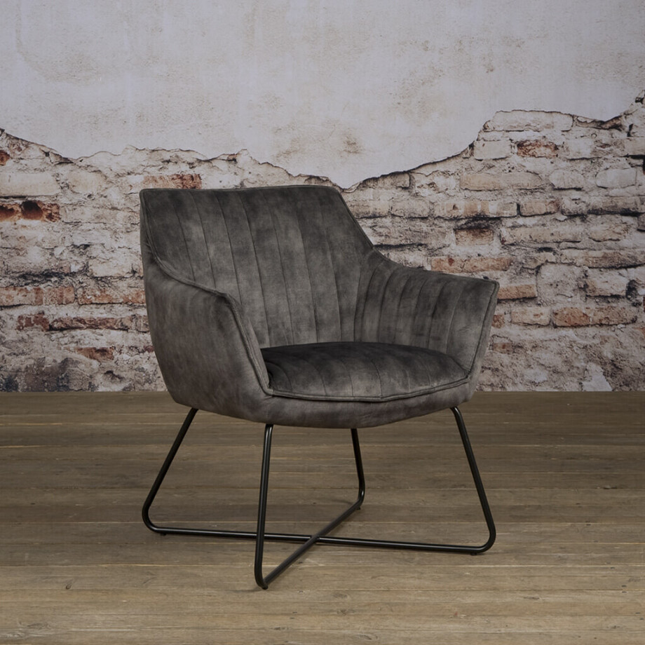 Tower Living Fauteuil 'Monte' Velvet, kleur Groen afbeelding 1