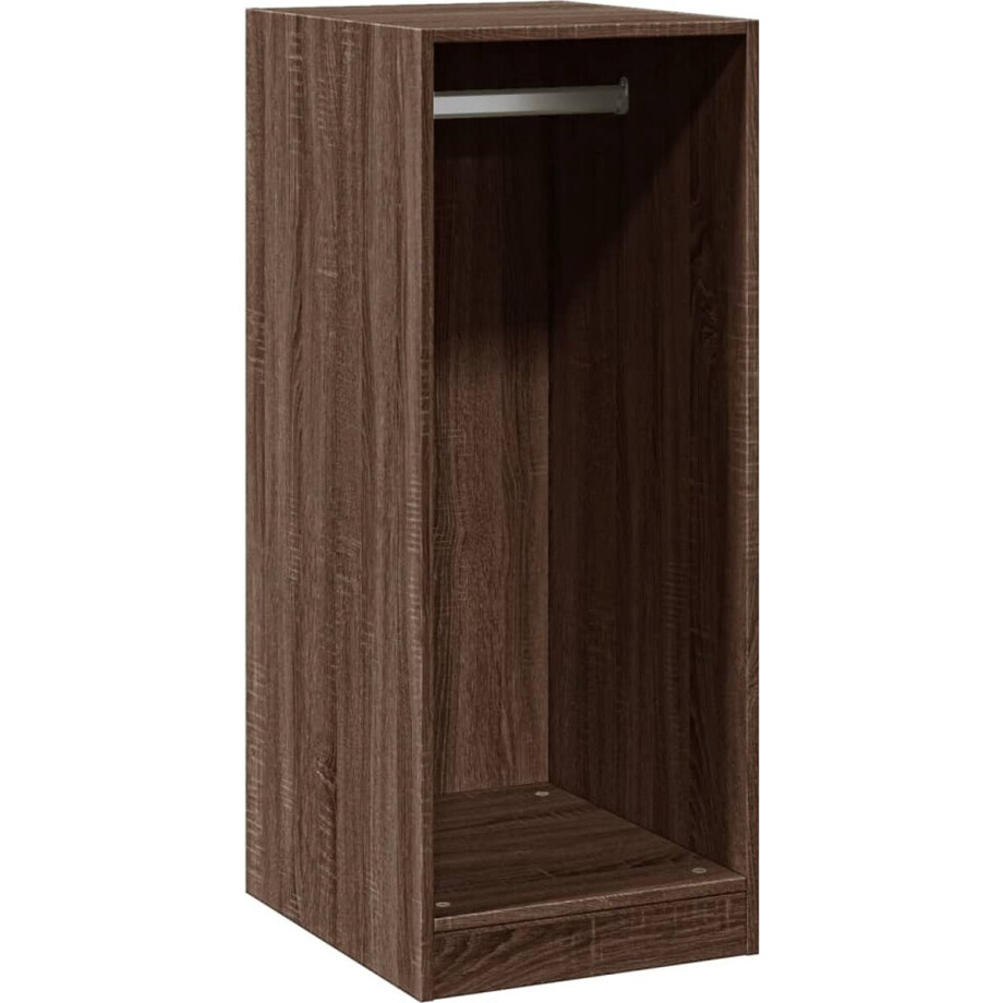vidaXL - Kledingkast - 48x41x102 - cm - bewerkt - hout - grijs - sonoma - eikenkleurig afbeelding 1