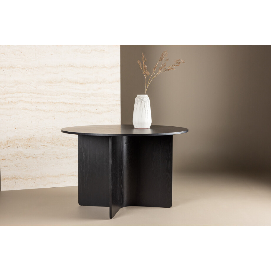 Nohr Ronde Eettafel 'Jadira' 120cm, kleur Zwart afbeelding 1