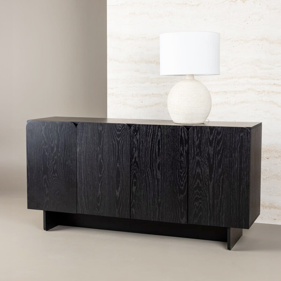 Nohr Dressoir 'Jadira' 160cm, kleur Zwart afbeelding 1