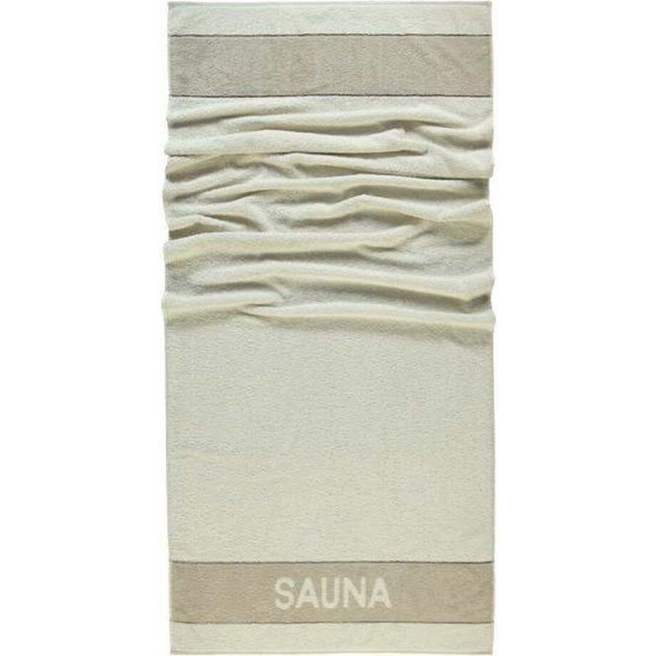 Cawo Sauna handdoek - Beige&Bruin (80x200cm) afbeelding 1
