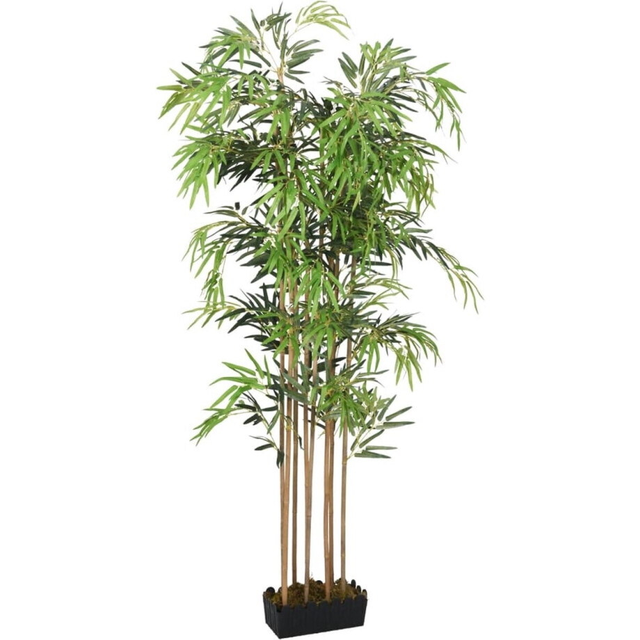 vidaXL - Kunstplant - bamboe - 1095 - bladeren - 150 - cm - groen afbeelding 1