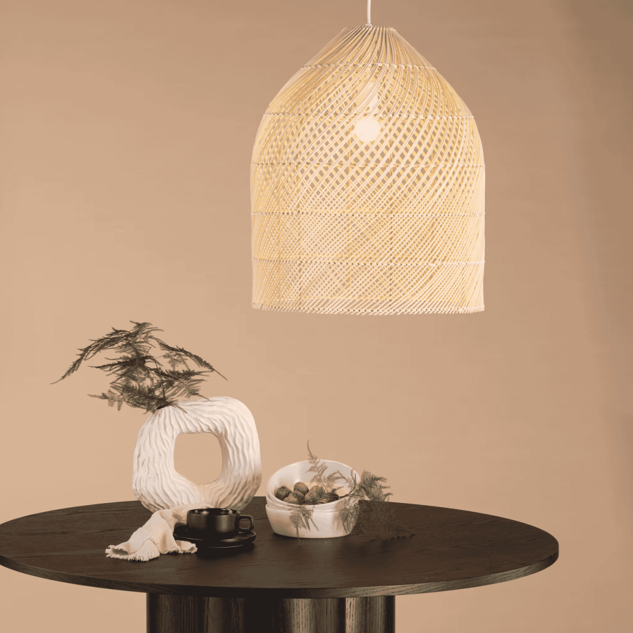 Nohr Hanglamp 'Bambie' Rattan, 53cm Nohr Hanglamp 'Bambie' Rattan, 53cm afbeelding 1