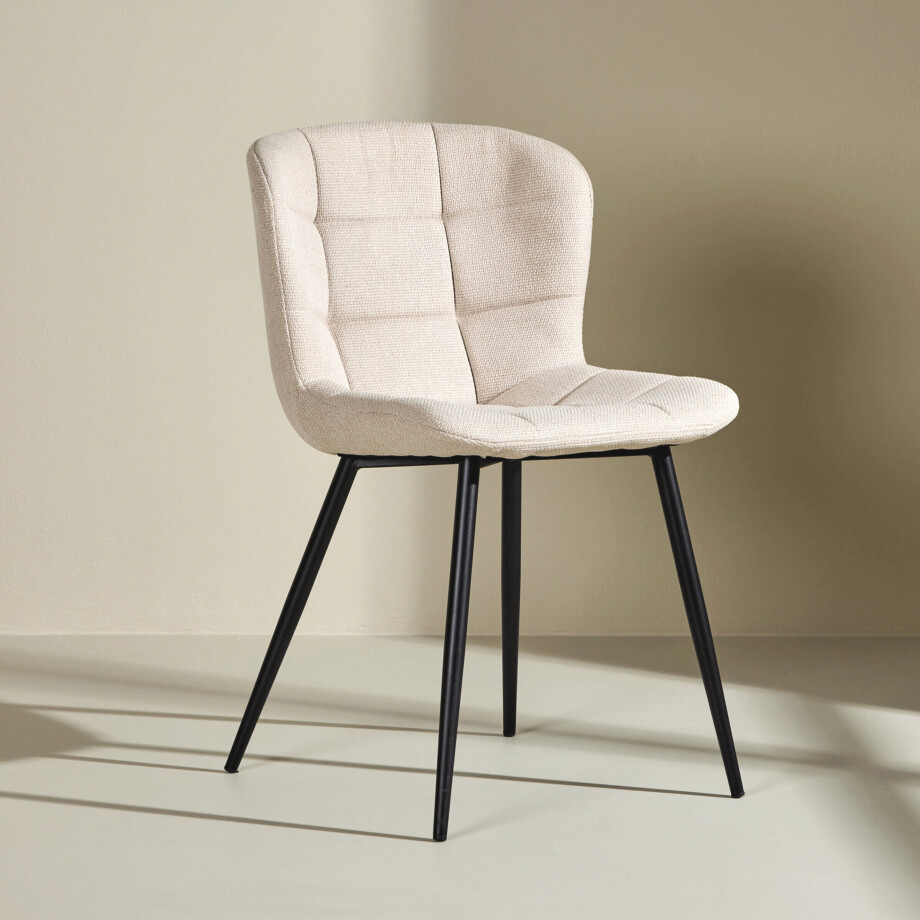 Nohr Eetkamerstoel 'Devonne' kleur Beige afbeelding 1