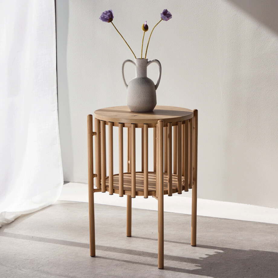 Nohr Ronde Bijzettafel 'Arwa' 45cm, kleur Naturel afbeelding 1