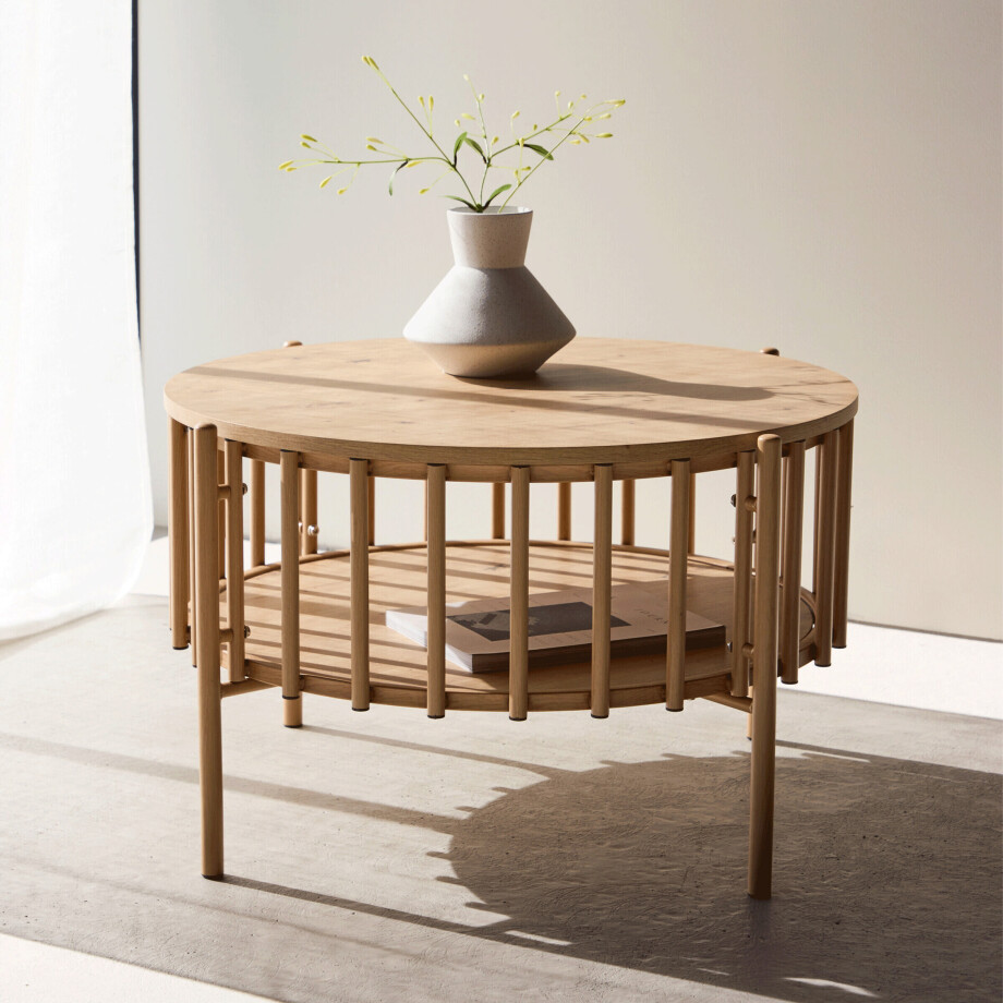Nohr Ronde Salontafel 'Arwa' 80cm, kleur Naturel afbeelding 1