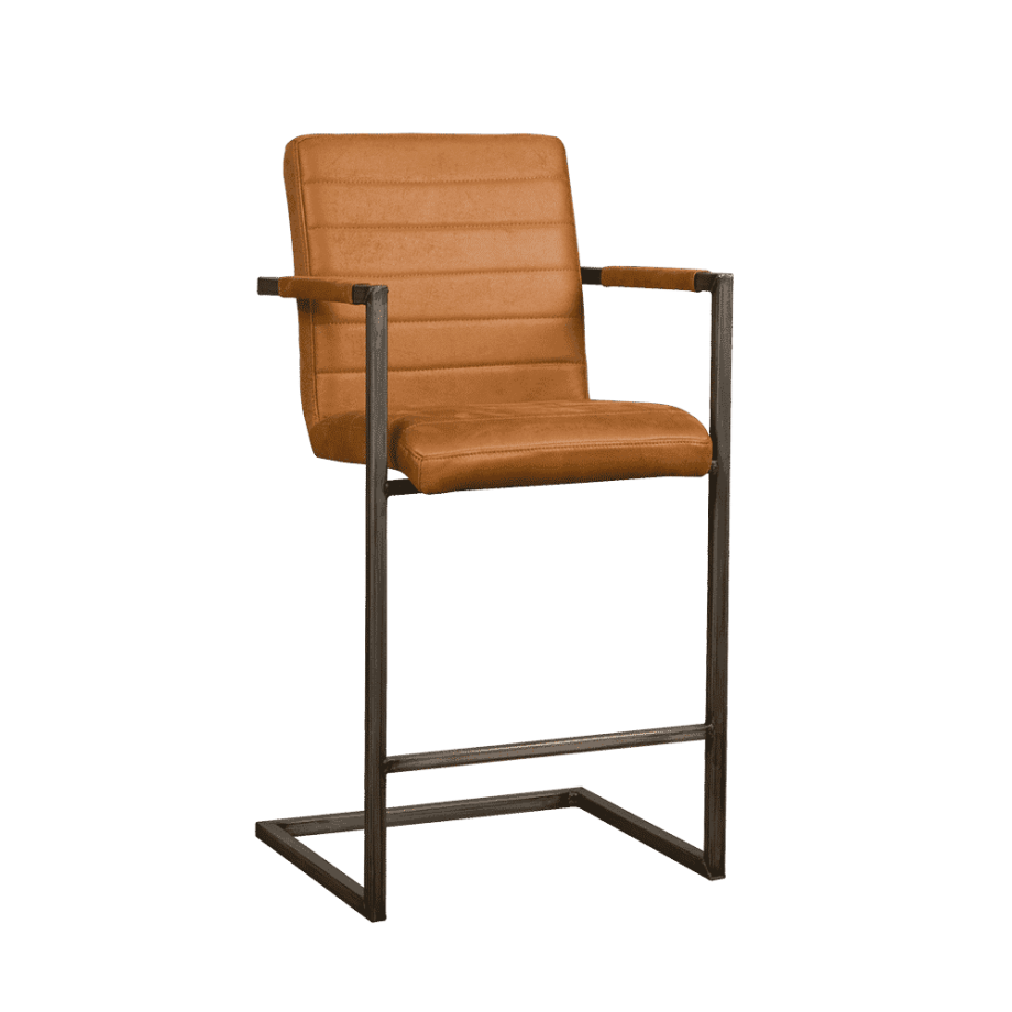 Tower Living Barkruk 'Rocca' kleur cognac, (zithoogte 69cm) afbeelding 1