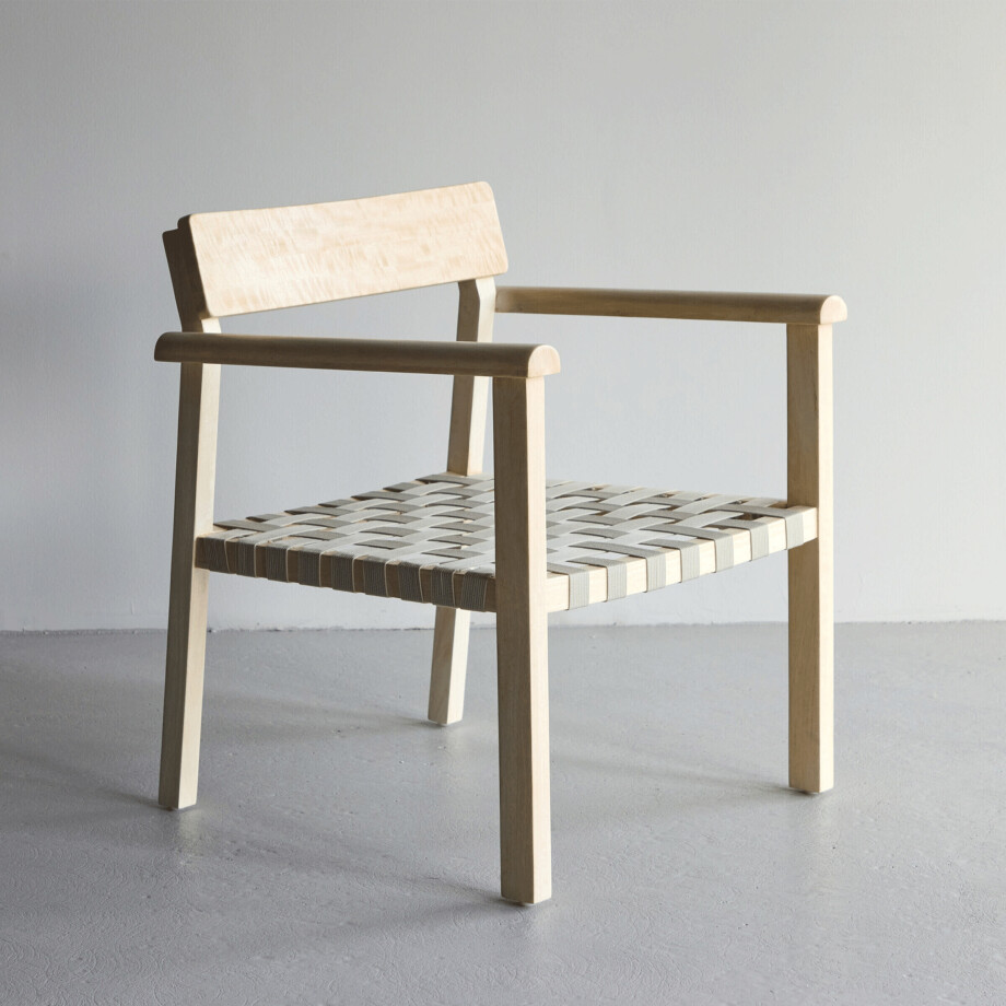 Nohr Fauteuil 'Arlicia' Mangohout, kleur Naturel/Grijs afbeelding 1