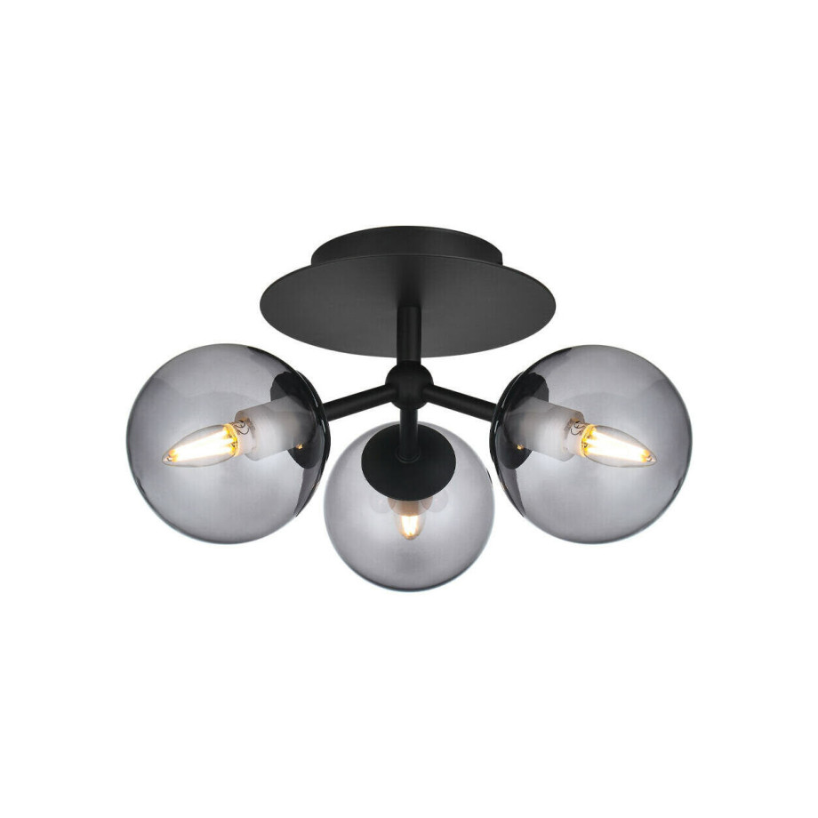 Halo Design Plafondlamp 'Atom' kleur Zwart / Smoke afbeelding 1