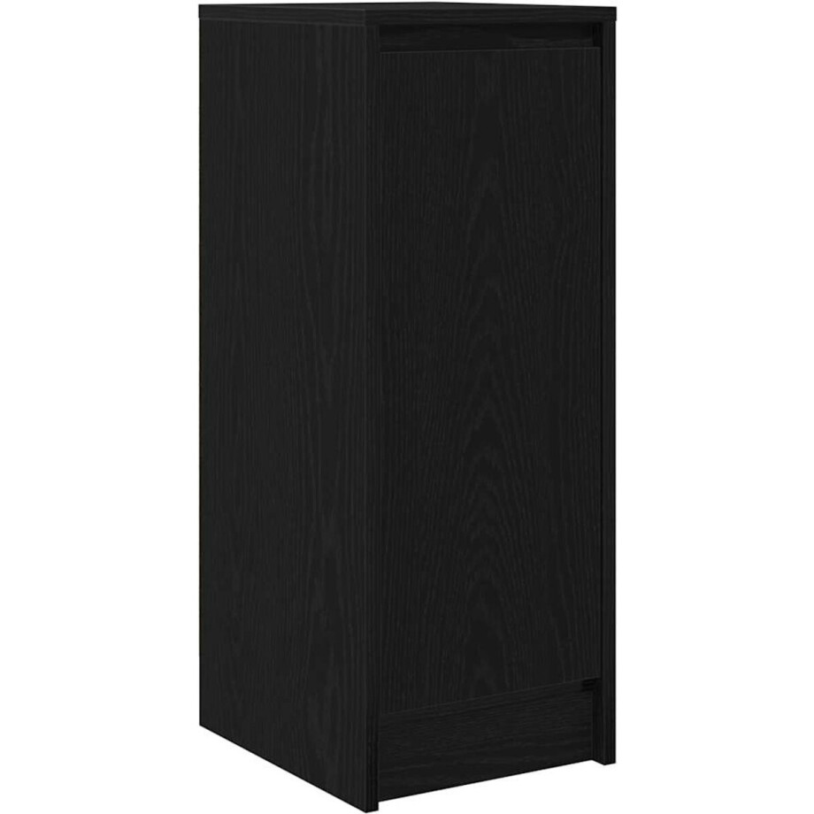 vidaXL - Dressoir - 29,5x34x76 - cm - spaanplaat - zwart - eikenkleurig afbeelding 1
